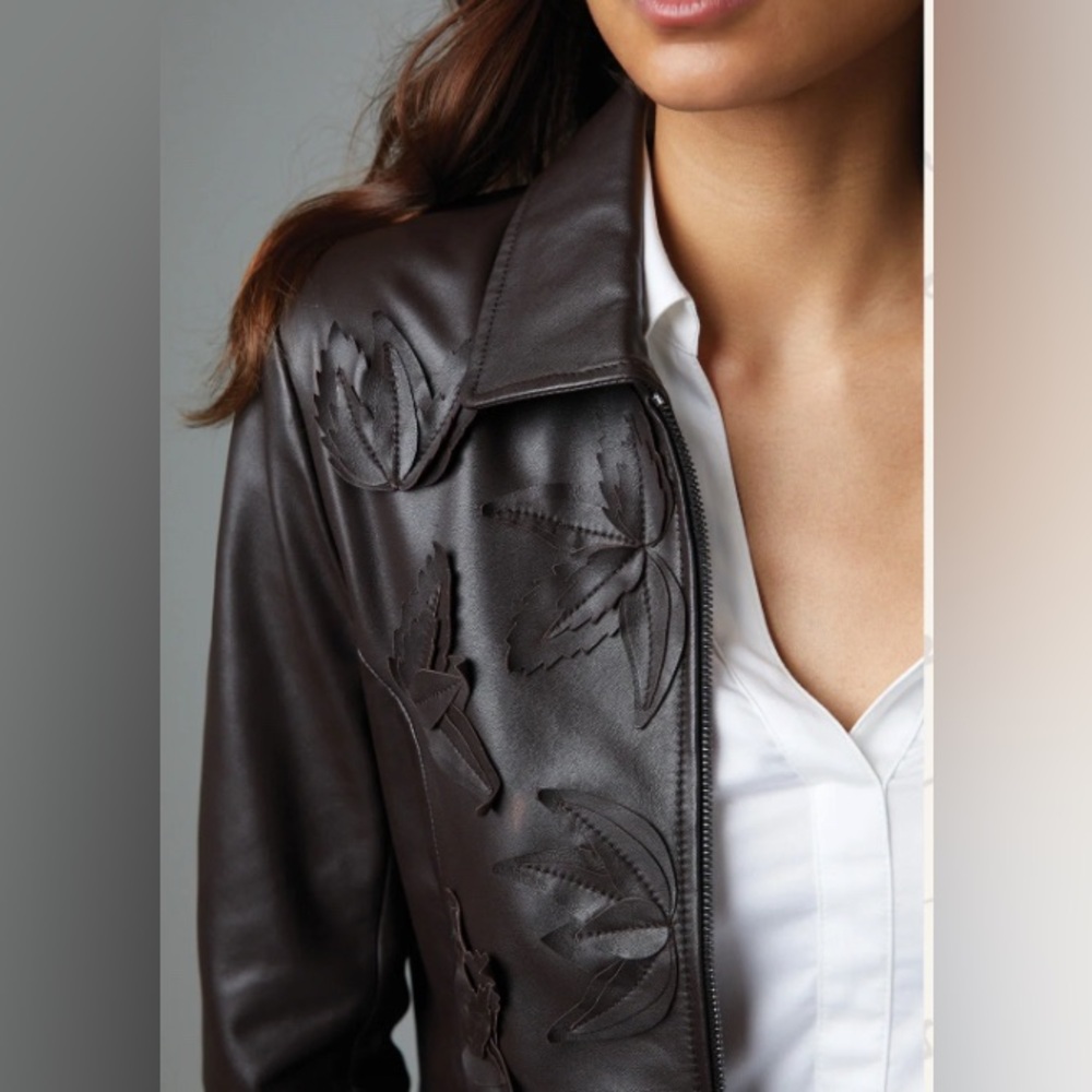Etcetera Luxury Sustainable Leather Jacket in Supple Soft Ganache Coco Leather
